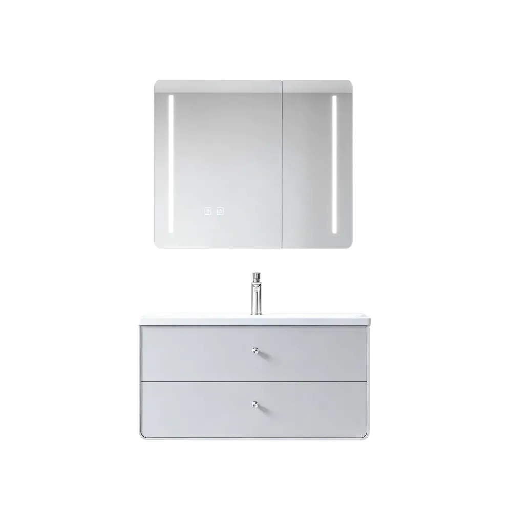 Bộ tủ phòng tắm cao cấp Bramen Plas P10 100cm